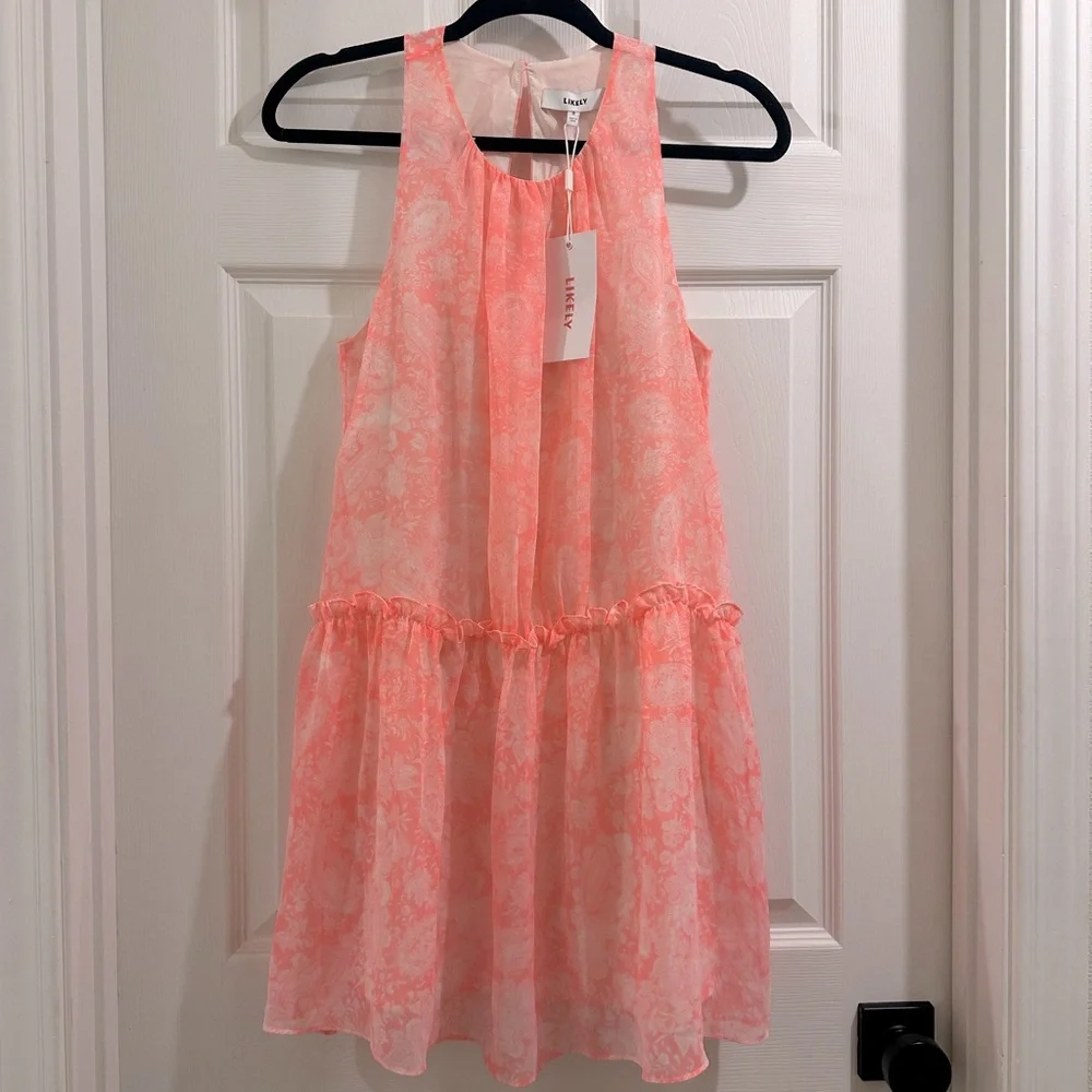 NWT Likely Bayard Pink Paisley Print Dress - Picture 1 of 5
